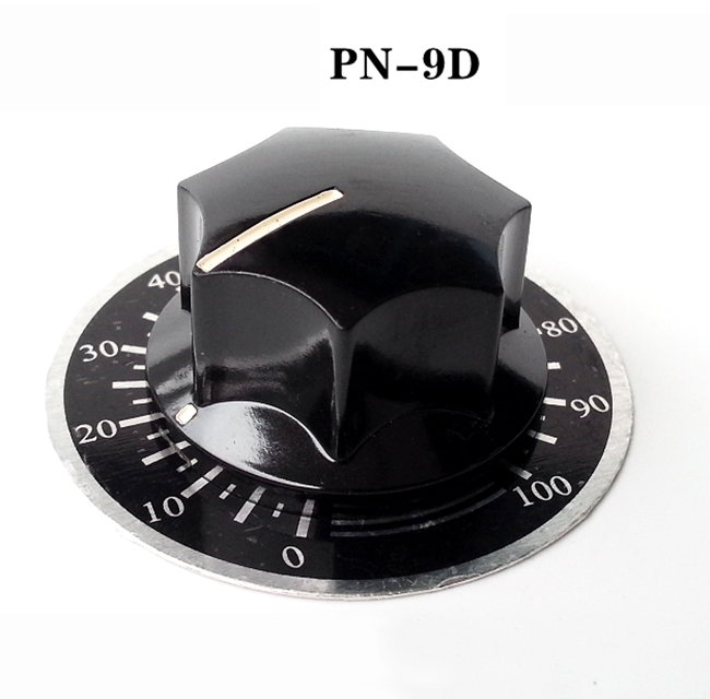 Manopola Fairchild (61x21) manopola in bachelite con indicatore da 6.4mm manopola di controllo del volume audio nera